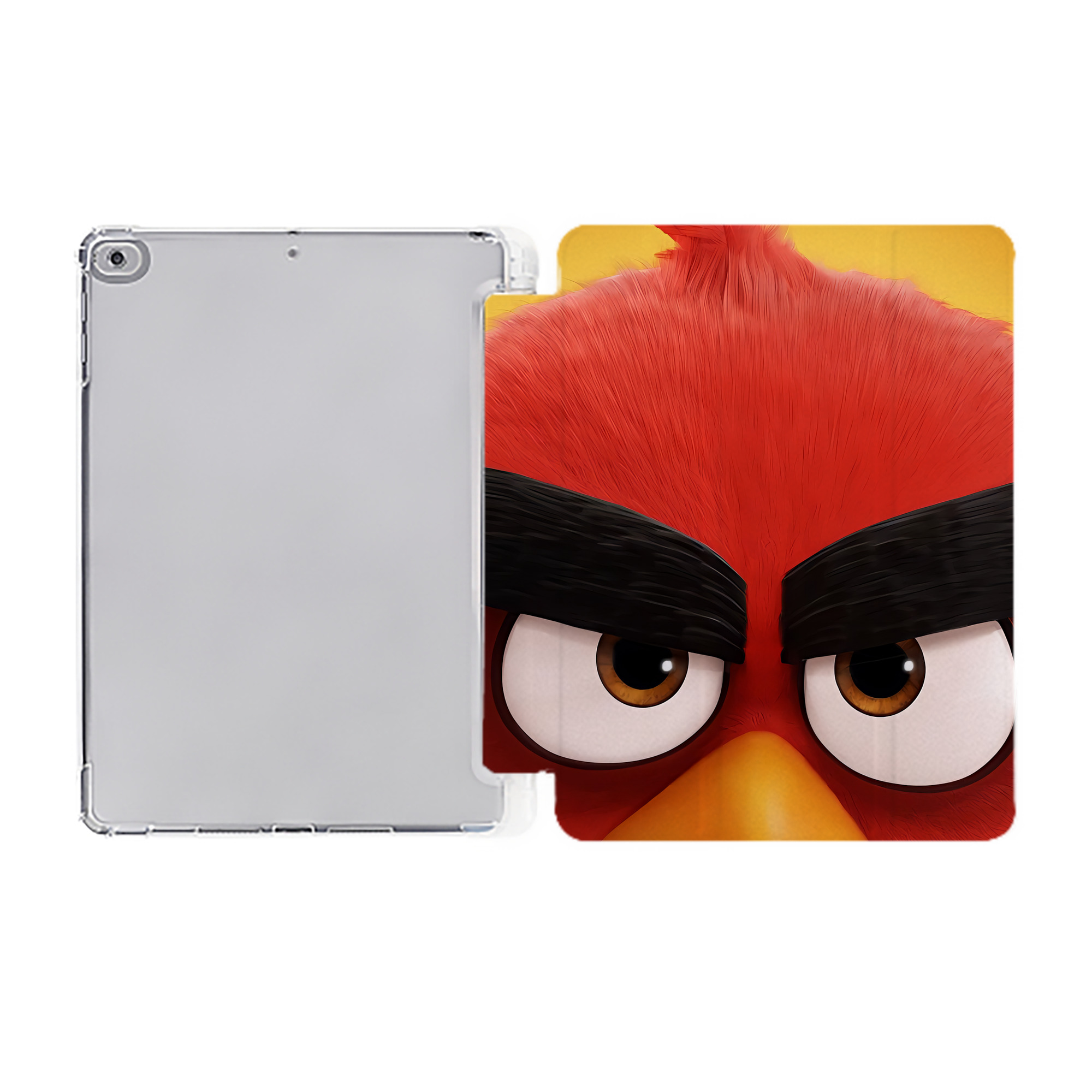 （画像用） Angry Birds アングリーバード IPad ケース ペン収納付き 三つ折りスタンド PUレザー×シリコン 対応機種9.5/10.5/10.9インチ